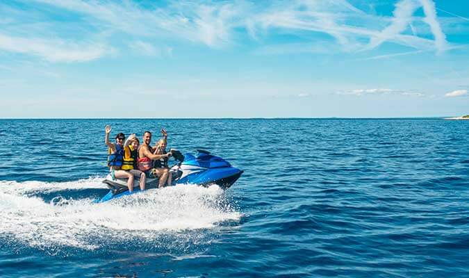 jet ski en famille